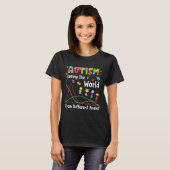アングルSped Matから違う世界を見る自閉症 Tシャツ (正面フル)