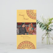 アングロインディアン結婚の感謝フォトカード サンキューカード (スタンド正面)