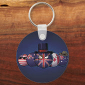 アングロサクソンの国の町 キーホルダー (正面)