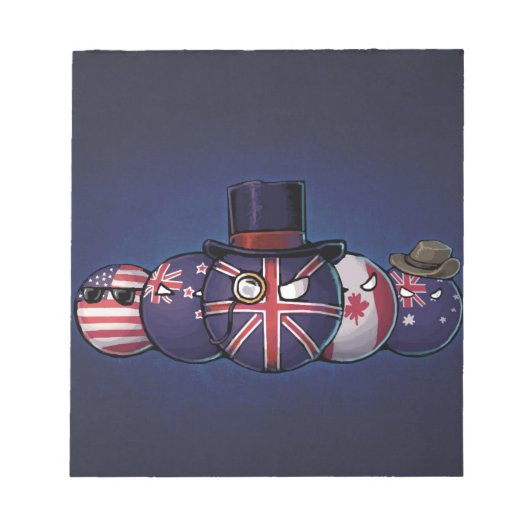 アングロサクソンの国の町 ノートパッド (正面)