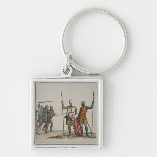 アングロサクソンの戦士は、「歴史oからの14をめっきします キーホルダー (正面)