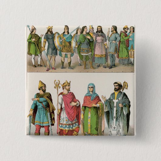 アングロサクソンの服 缶バッジ (正面)