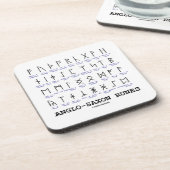 アングロサクソンのRunes (言語学の暗号解読法) コースター (左側)