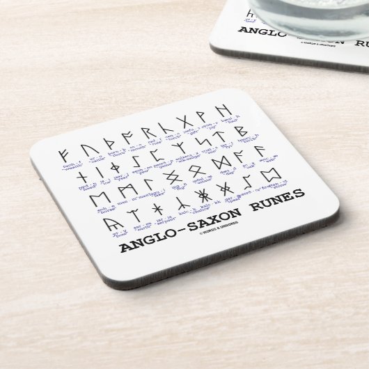 アングロサクソンのRunes (言語学の暗号解読法) コースター (左側)
