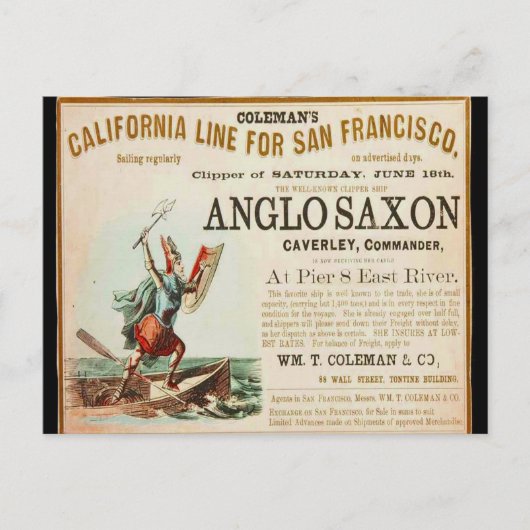 アングロサクソン船 ポストカード (正面)