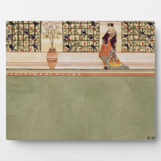 アングロ日本のウォールデザイン、c.1860(w/c & pencil o) フォトプラーク (正面)