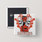 アンゲリキュータブラック 缶バッジ (正面&裏面)