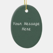 アンゲリックビクトリアンブロンドガールホワイトリリーグリーン セラミックオーナメント (裏面)