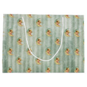 アンゲリックヴィンテージセージグリーンストライプズ ラージペーパーバッグ (裏面)