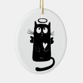 アンゲリック子猫ブラック セラミックオーナメント (右)