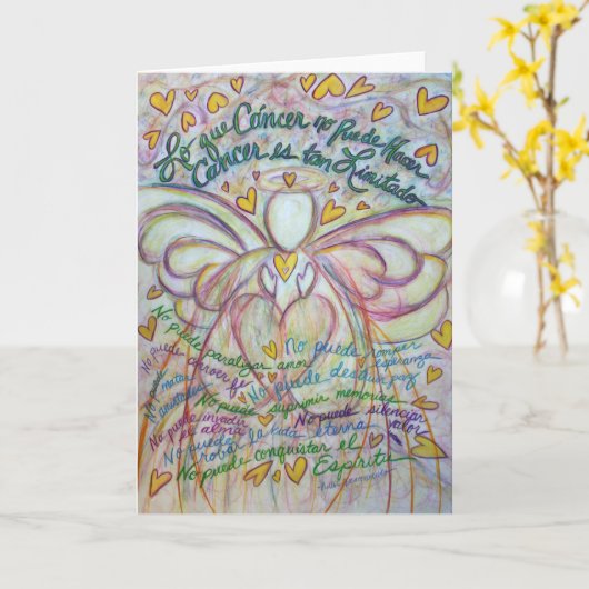 アンゲルカンサーNo Puede Hackerノートまたはグリーティングカード カード (黄色い花)