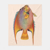 アンコウ女王 フリースブランケット (正面)