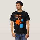 アンコウ オレンジ ティールスクエアTシャツ Tシャツ (正面フル)