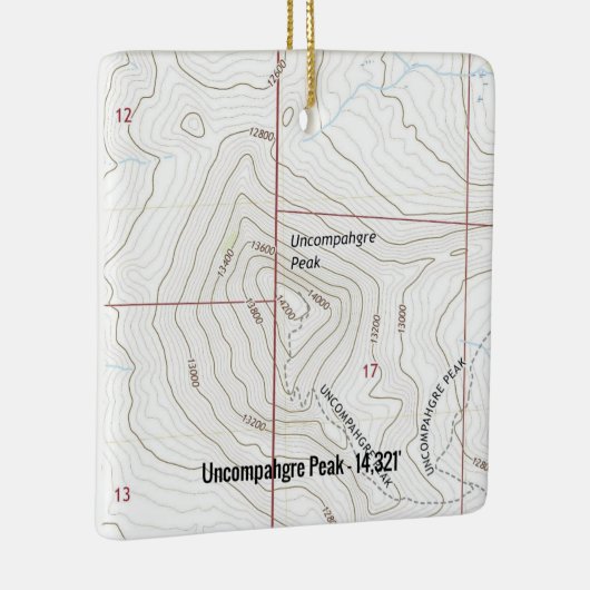 アンコンファーピークコロラドフォーティナー セラミックオーナメント (右)