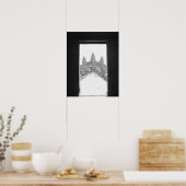 アンコールカンボジア、アンコールワットの戸口ビュー ポスター (キッチン)