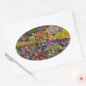 「アンコールナイトマーケット」 楕円形シール (封筒)