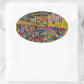 「アンコールナイトマーケット」 楕円形シール (バッグ)