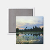 アンコールワットのシルエットカラーマグネット マグネット (正面/裏面)