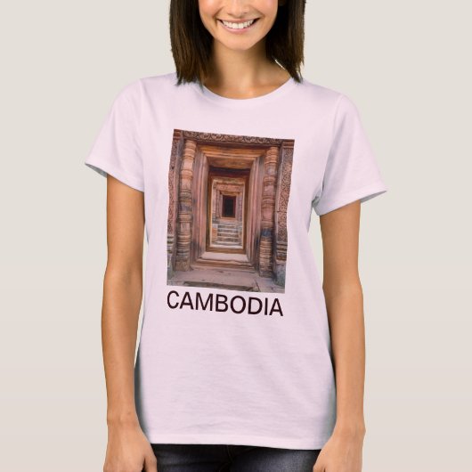 アンコールワットエントリウェイ(カンボジア) Tシャツ (正面)