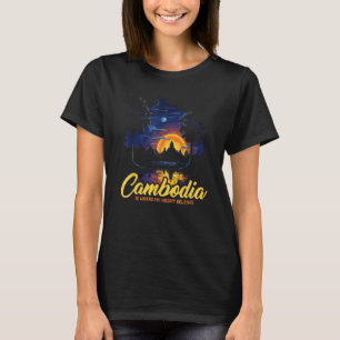 アンコールワットカンボジアクメール伝統的カンボジアデ Tシャツ