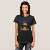 アンコールワットカンボジアクメール伝統的カンボジアデ Tシャツ (正面フル)
