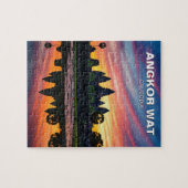 アンコールワットカンボジアサンセット ジグソーパズル (横)