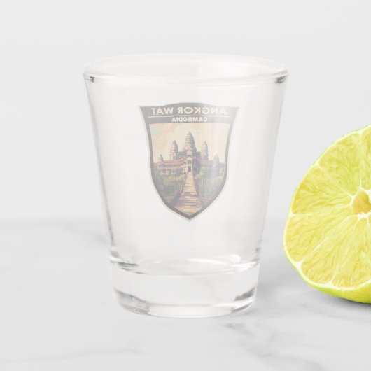 アンコールワットカンボジアトラベルアートヴィンテージ ショットグラス (裏面)