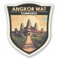 アンコールワットカンボジアトラベルアートヴィンテージ