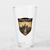 アンコールワットカンボジアトラベルアートヴィンテージ タンブラーグラス (正面)