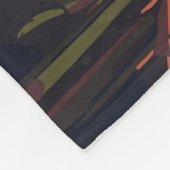 アンコールワットカンボジアトラベルアートヴィンテージ フリースブランケット (角)