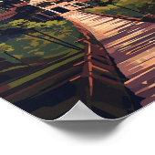 アンコールワットカンボジアトラベルアートヴィンテージ ポスター (角)