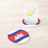 アンコールワットカンボジア国旗の波 コースター (側面)