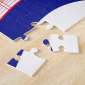 アンコールワットカンボジア国旗の波 ジグソーパズル (側面)