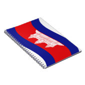 アンコールワットカンボジア国旗の波 ノートブック (右側)