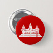 アンコールワットカンボジア/クメールフラッグ 缶バッジ (正面&裏面)