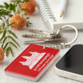 アンコールワットカンボジア/クメール国旗とモットー キーホルダー (正面右)