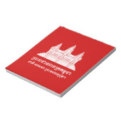 アンコールワットカンボジア/クメール国旗とモットー ノートパッド (回転)