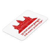 アンコールワットカンボジア/クメール国旗とモットー マグネット (左側)