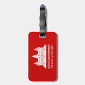 アンコールワットカンボジア/クメール国旗とモットー ラゲッジタグ (裏面縦)