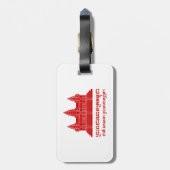 アンコールワットカンボジア/クメール国旗とモットー ラゲッジタグ (裏面縦)