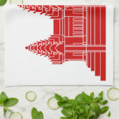 アンコールワットカンボジア/クメール国旗 キッチンタオル (折り畳み)