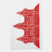 アンコールワットカンボジア/クメール国旗 キッチンタオル (縦)