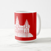 アンコールワットカンボジア/クメール国旗 コーヒーマグカップ (正面右)