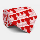 アンコールワットカンボジア/クメール国旗 ネクタイ (ロール)