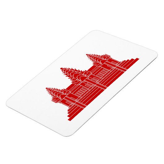 アンコールワットカンボジア/クメール国旗 マグネット (左側)