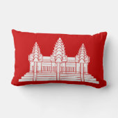 アンコールワットカンボジア/クメール国旗 ランバークッション (裏面)