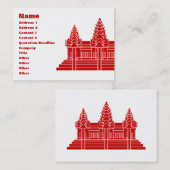 アンコールワットカンボジア/クメール国旗 名刺 (正面/裏面)