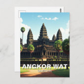 アンコールワットカンボジア ポストカード (正面/裏面)