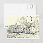 アンコールワットスケッチ ポストカード (正面/裏面)