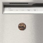 アンコールワット仏像 円形マグネット マグネット (インサイチュ (食洗機))